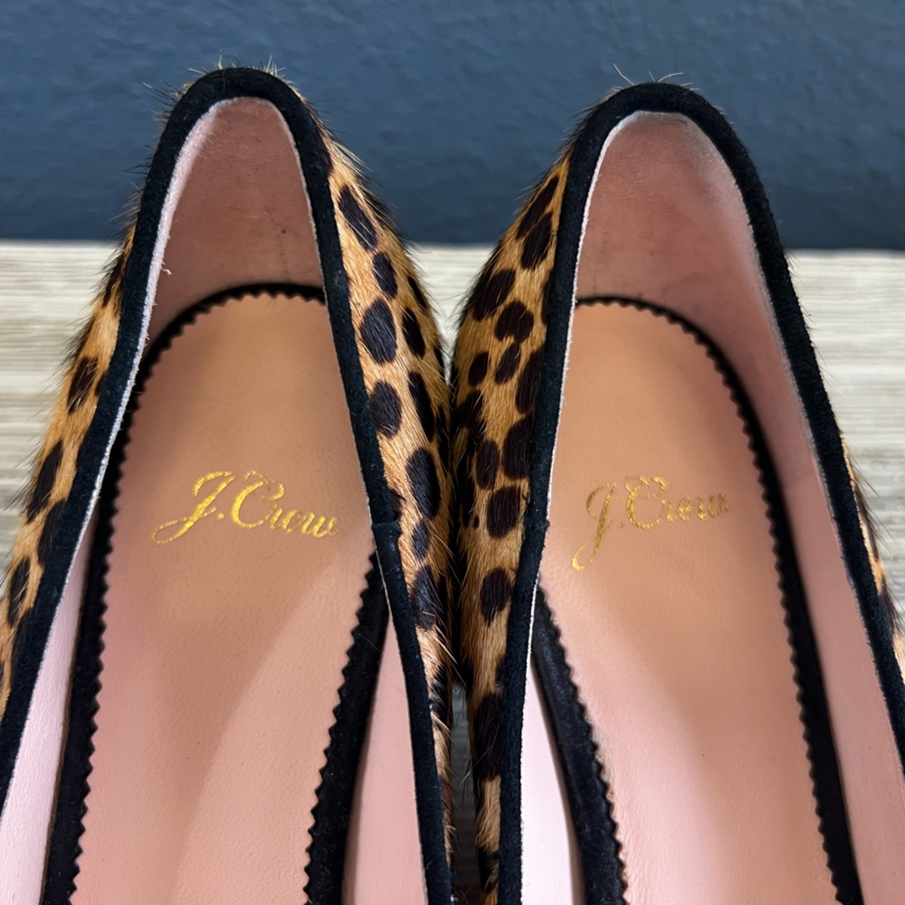 J. Crew Leopard Print Block Heels - Picture 2 of 7